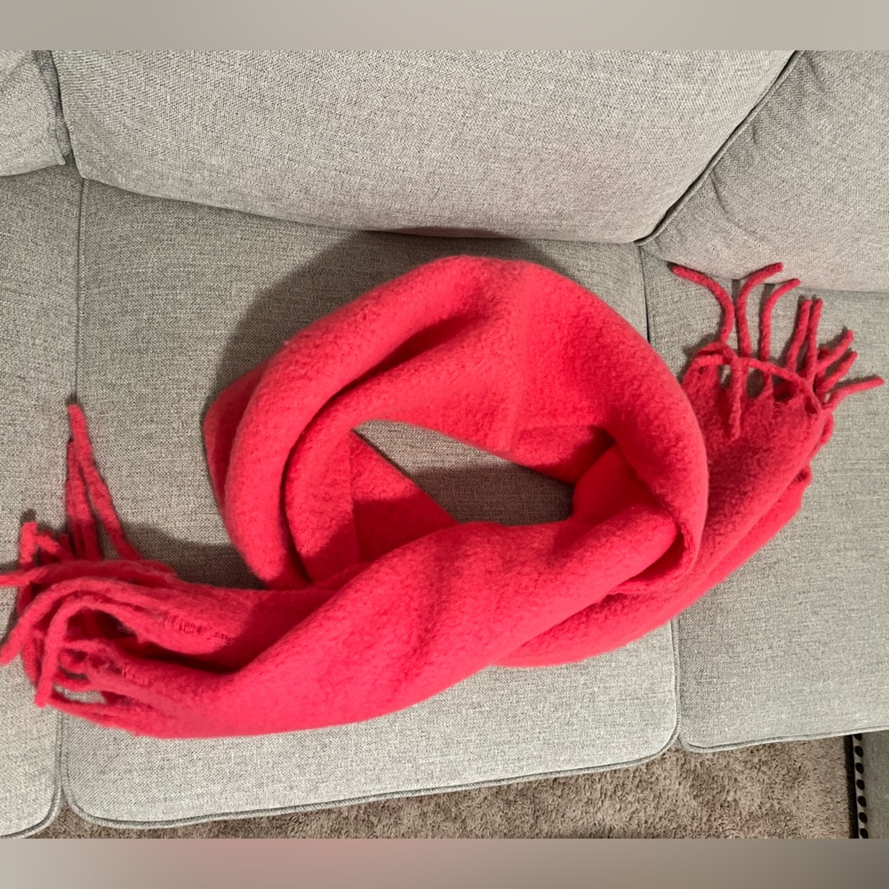 Anthropologie hot pink scarf